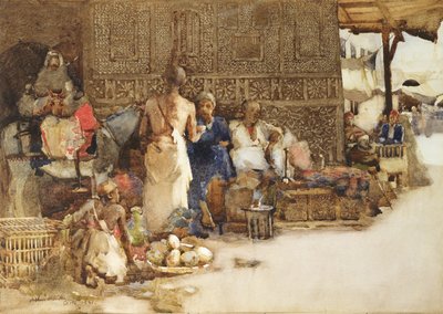 A Cairo Coffee Stall by Arthur Melville